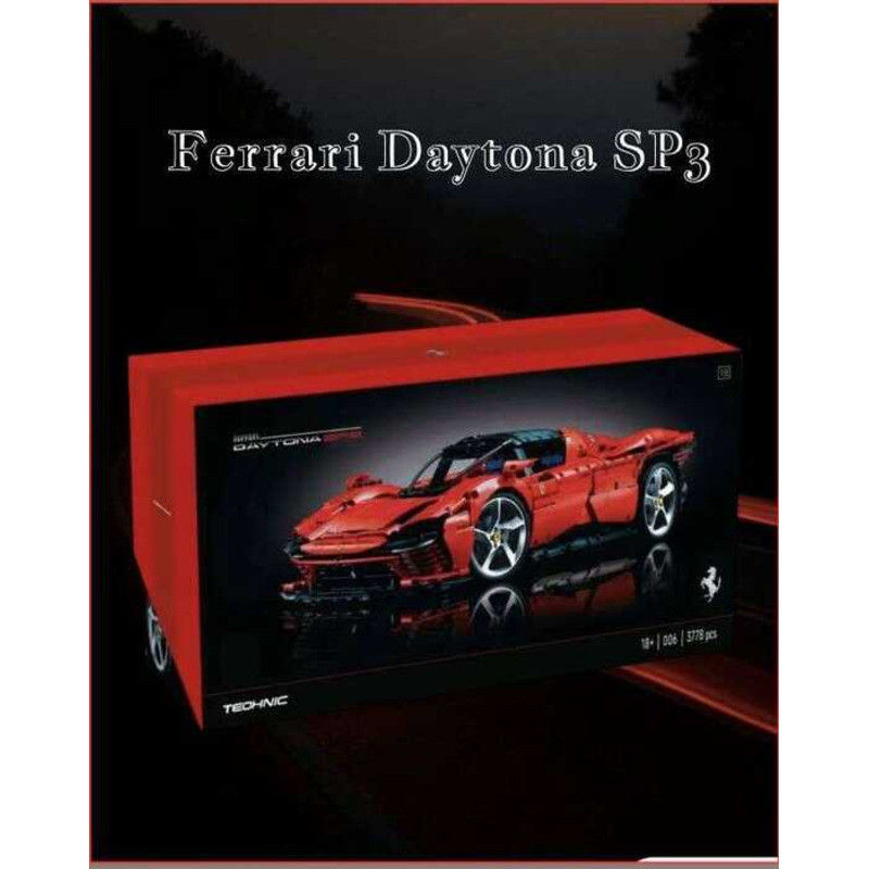 [LEGO] Bộ lắp ráp xe Ferrari Daytona SP3, tương thích với Lego 42143