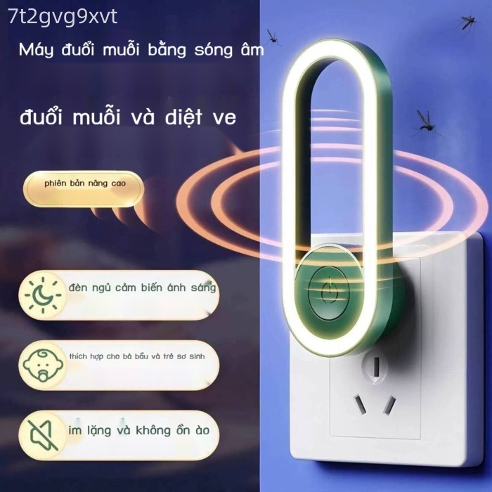 (Mới về) Máy muỗi siêu âm mẫu mới 2026 dành cho mẹ và bé, mạt, chuột, đuổi muỗi, đèn ngủ diệt côn t