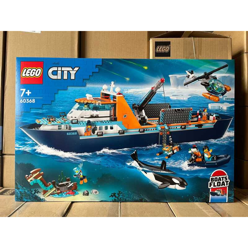 LEGO City Series 60368 Tàu khổng lồ vùng cực Đồ chơi lắp ghép giáo dục Quà tặng cho trai và bé gái -