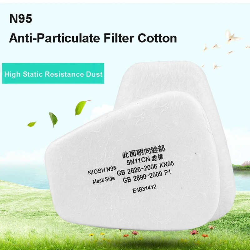 5N11CN Lọc Cotton KN95 Hạt 6268 Mặt nạ khí Bảo vệ thay thế