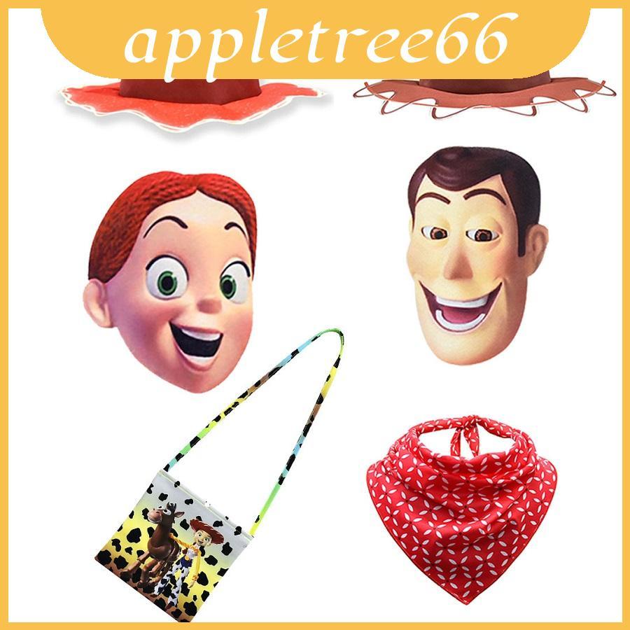 4 Phụ kiện Cosplay cao cấp Tsui Woody với mặt nạ nỉ Polyester và khăn quàng cổ