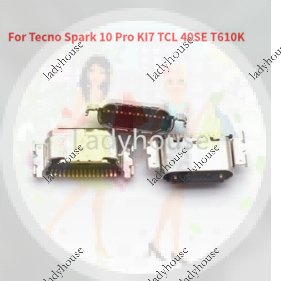 5-50 Chiếc Type-C Sạc Pin Kết Nối Ổ Cắm Jack Cho Tecno Spark 10 Pro KI7 TCL 40SE T610K USB Dock Cổng