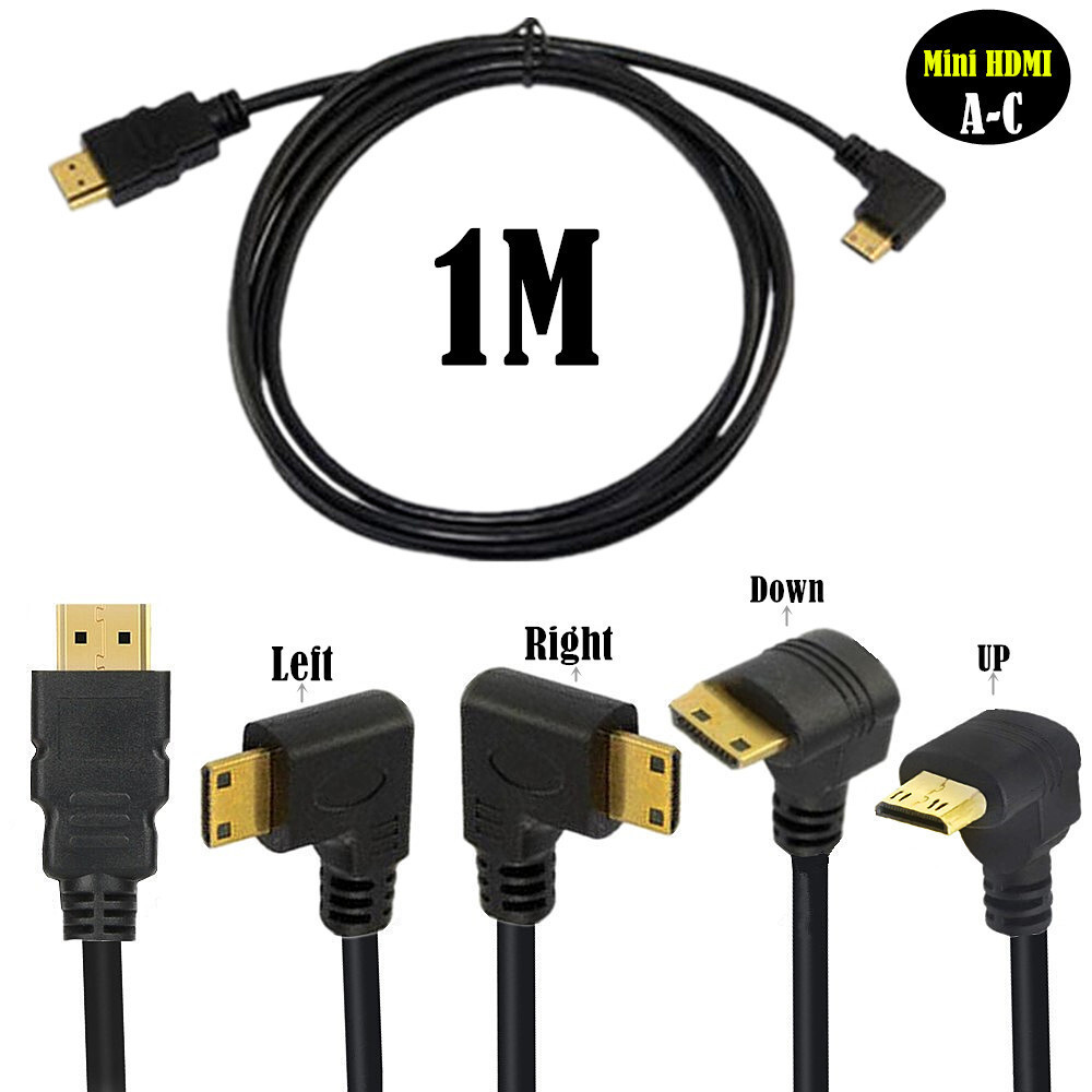 HDMI sang mini hdmi mini hdmi mini HDMI Cáp HDMI tiêu chuẩn HDMI Cáp HD Cáp khuỷu tay 90 độ