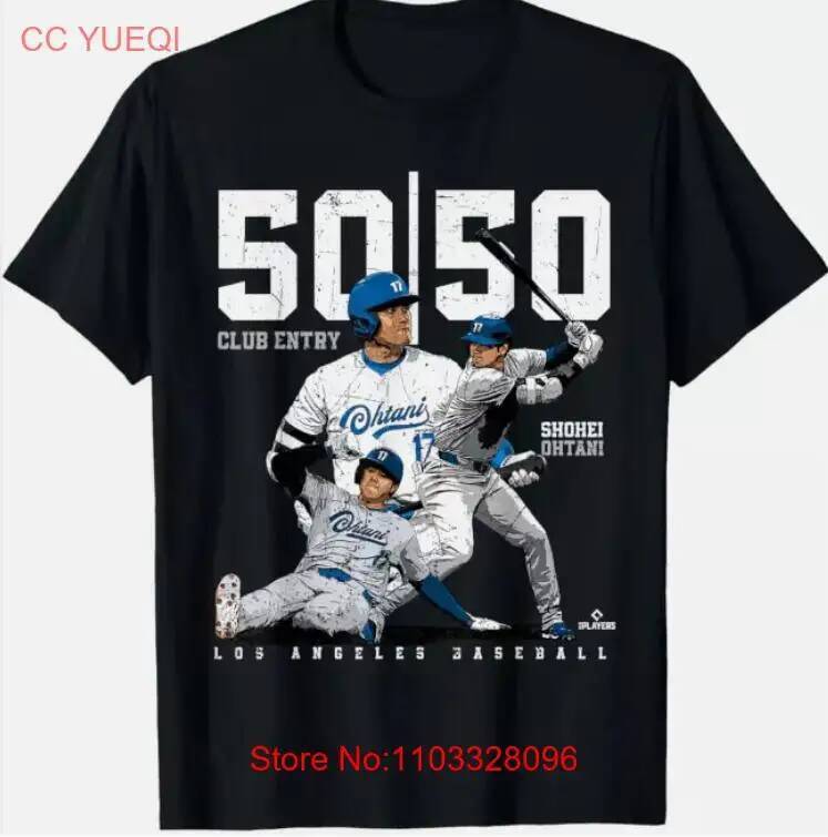 Ohtani Lịch sử 50-50 Club Entry Áo thun Shohei Ohtani, HOT mọi kích cỡ