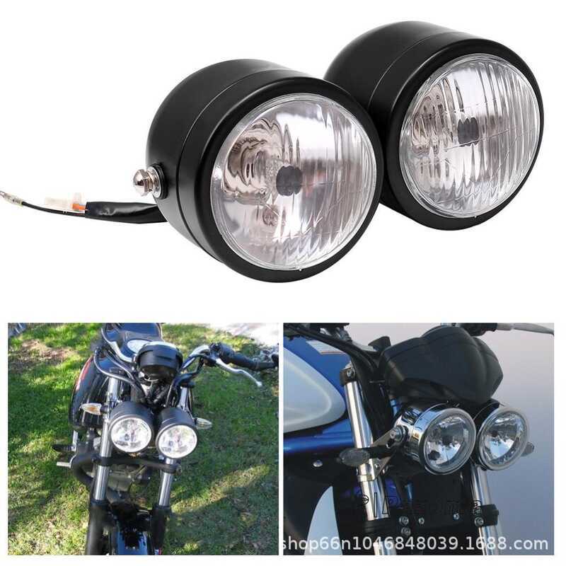 Phụ Kiện Xe Máy Retro Sửa Đổi Đôi Đèn Harley Prince CG125 Đèn Pha Sửa Đổi Đèn Đôi Đèn Pha
