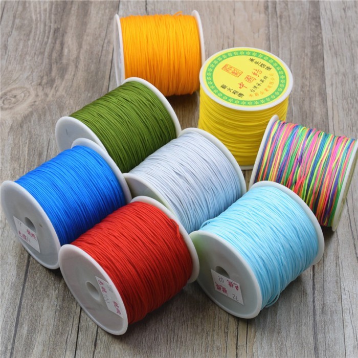 Thương hiệu Chengxin Đài Loan Số. 72 Đính Hạt Ngọc Chỉ 0.8mm Dây Đỏ 100m Nút Thắt Trung Quốc Bện Vòn