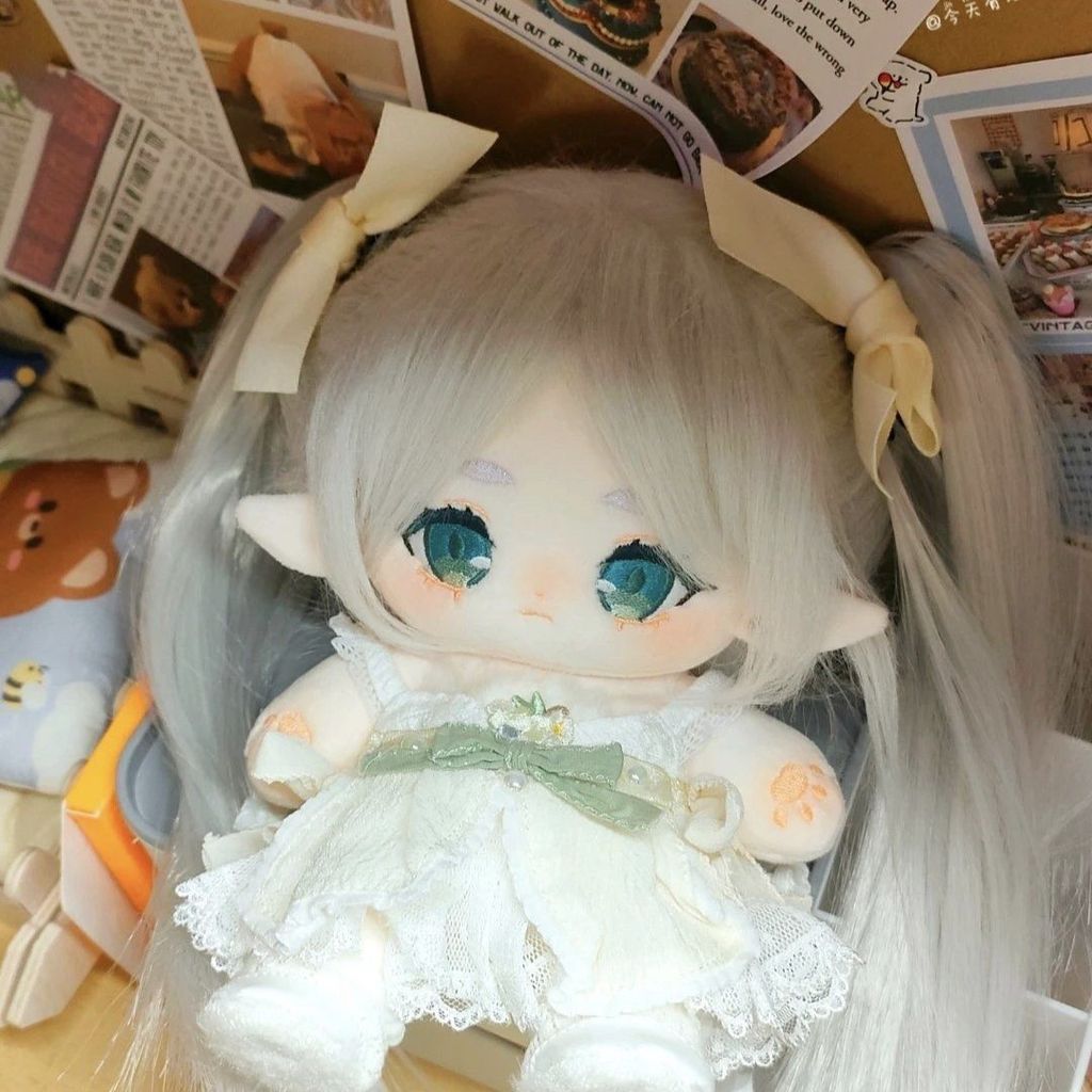 Frieren BÚP BÊ gấu bông Anime doll 20cm tóc xù Có sẵn Quà sinh nhật bạn gái/bạn trai Manga
