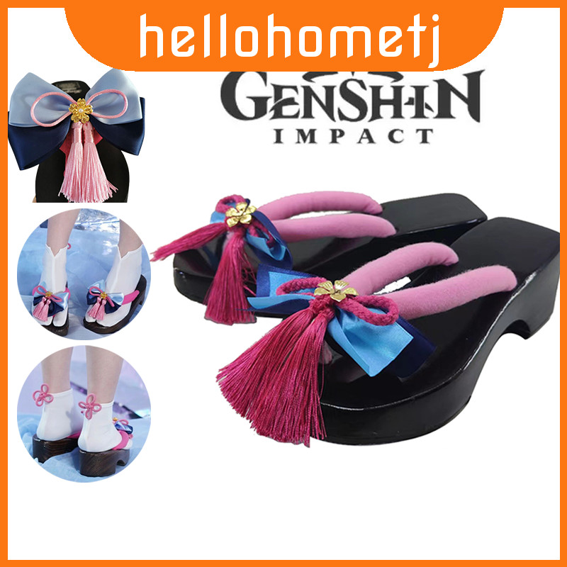 Kamisato Impact Genshin Ayaka Cosplay Giày Anime Tình Nhân Cho