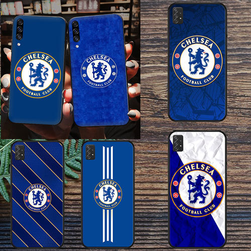 Ốp điện thoại Chelsea màu đen mềm cho Samsung Galaxy A02 M02 A03S A10 A10S A20 A30 A20S A40S A70 A26