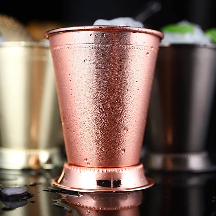 Cốc bạc hà Julep Cốc Cocktail kim loại Cốc kim loại đặc biệt Uốn cong Mojito Mint Julep Cup