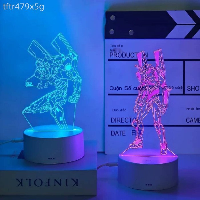 [SALE] Đèn EVA, Ayanami Rei, tượng Asuka Unit-01, đồ trang trí bàn chơi game, đèn nền lấy cảm hứng