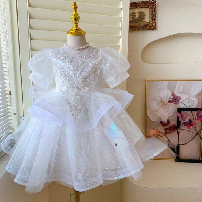 Girl, Dress, Summer, 2026, New Style, Baby Girl, High-end, Stylish, Bow, Birthday, Dress, Princess,