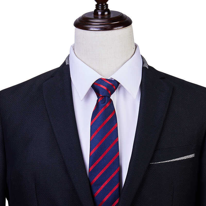 Wu-Shaped Silk Mulberry Silk Stripe Jacquard All-Match Tie Male Tie Form Suit Business Work Manufact