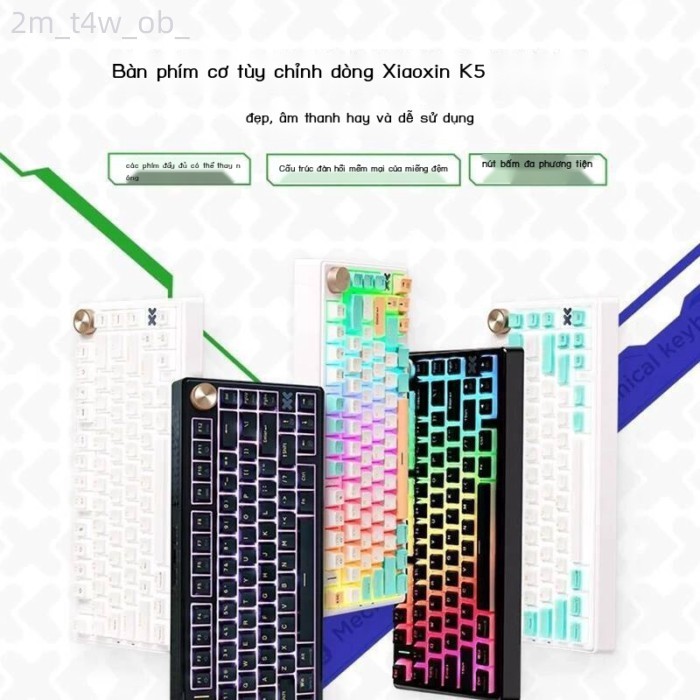 (Giá Hủy Diệt) Bàn cơ Lenovo Xiaoxin K5/K5 Pro với các có thể thay thế nóng, bàn phím chơi game cho