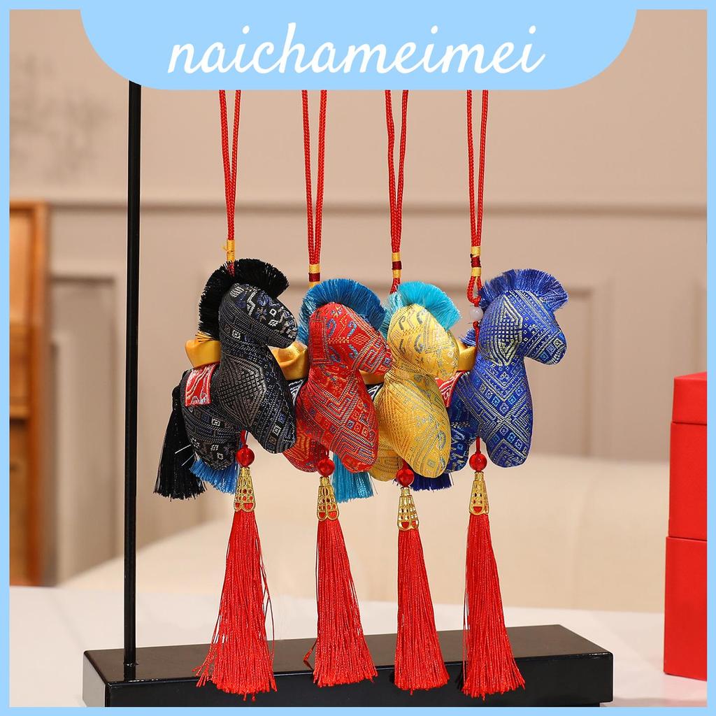 Đồ chơi sang trọng cung hoàng đạo ngựa Feudal có vòng cổ và trang trí tua rua cho ý tưởng quà tặng c