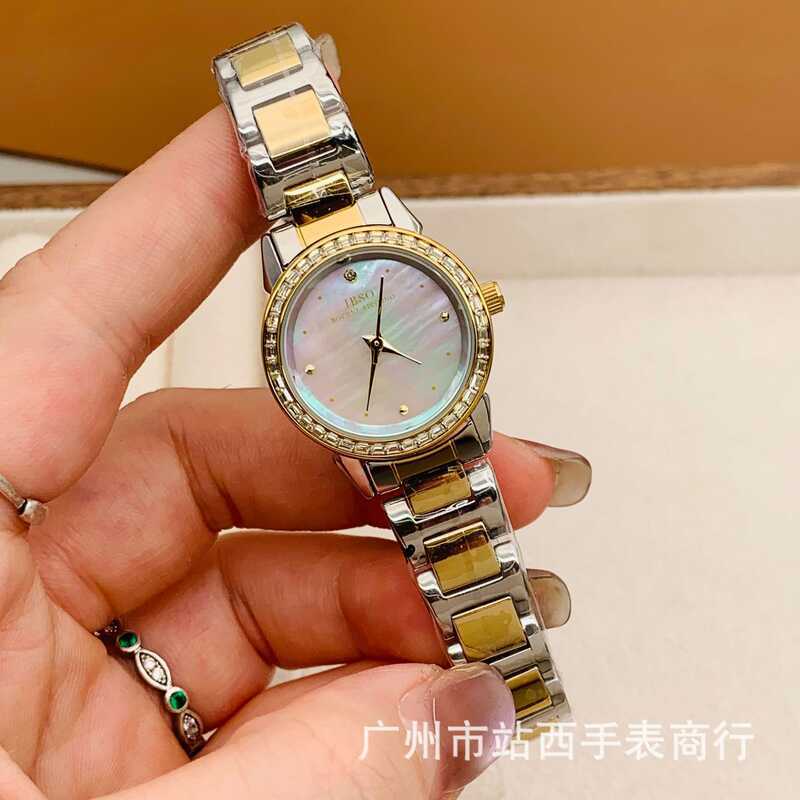 Đồng hồ nữ dây thép IBSO Đồng hồ nữ mặt số bằng kim cương đính kim cương Đồng hồ nhỏ dành cho nữ Mặt