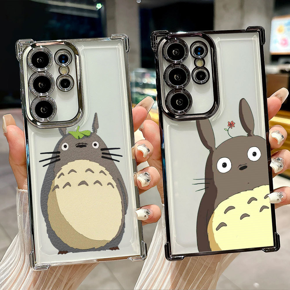 Ốp Lưng Mềm Silicon Studio Ghibli Totoro Anime Cho Samsung S26 Ultra A57 A37 S25 FE S24 Plus S23 S22