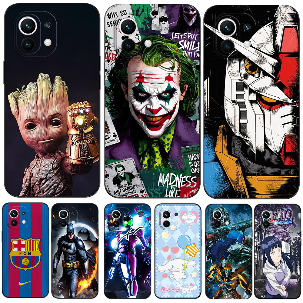 Ốp Lưng Cho Xiaomi Mi 11 Ốp lưng 6,81Inch Silicon Mềm Đen tpu Phổ Biến Gundam Dễ Thương Groot Nghiêm
