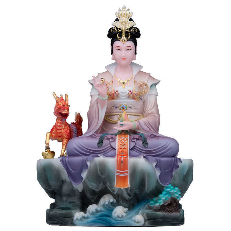 Nữ nương tượng sáng thế Hoàng Hán Bạch Ngọc ngồi thần thú nữ Oa Phục Hi giống như đồ thủ công gia dụ