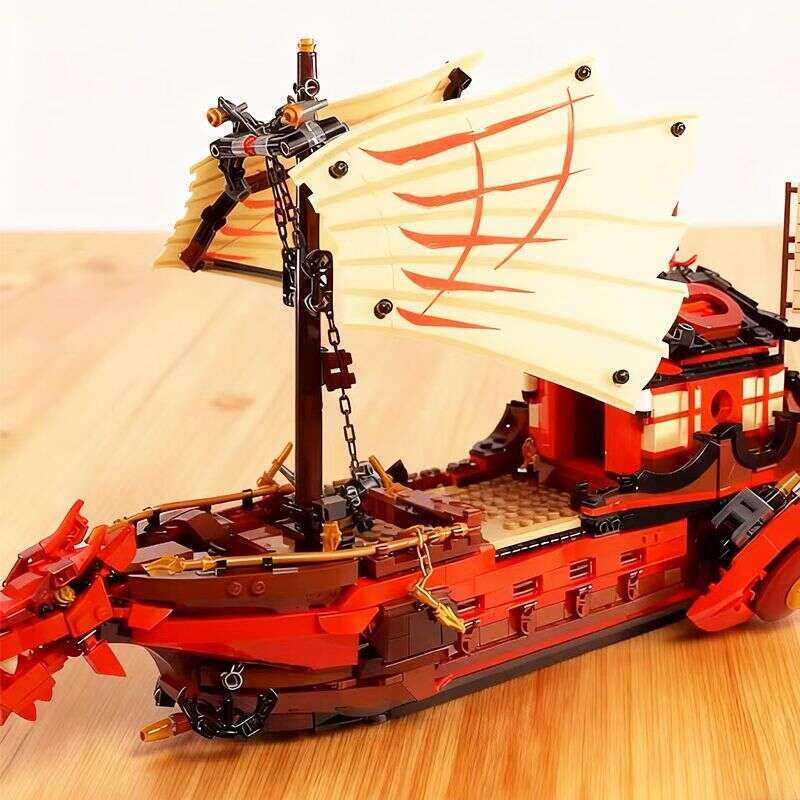 [LEGO] Mô Hình Tàu Lớn MOC Destiny Dragon Bounty Của Bên Thứ Ba Khối Xây Dựng Tương Thích Với Lego D