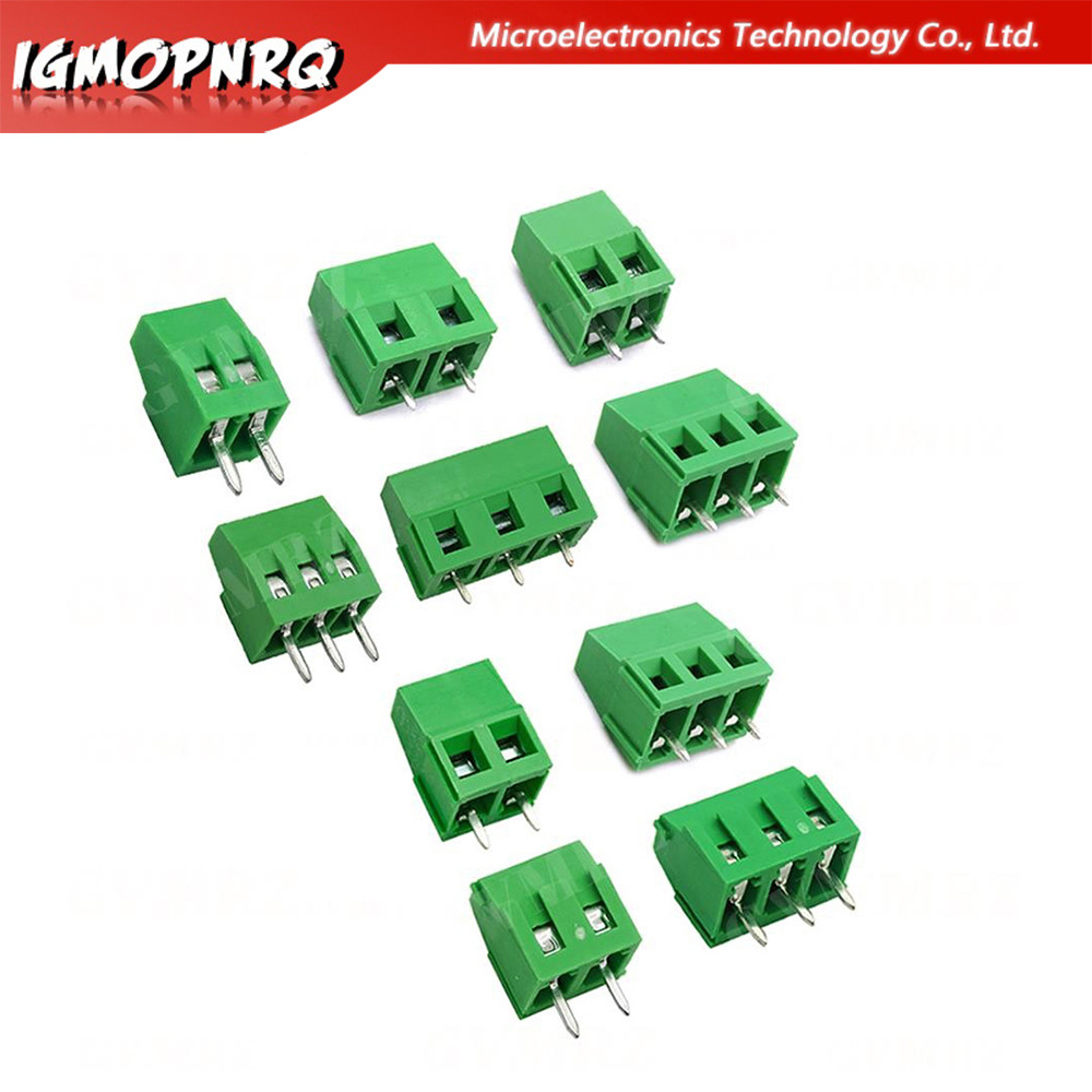 10 Chiếc KF128 2.54mm 5.08 5.0 3.81 7.5 mm PCB Vít Thiết Bị Đầu Cuối Khối Kết Nối Cho Dây 2P 3P 4P T