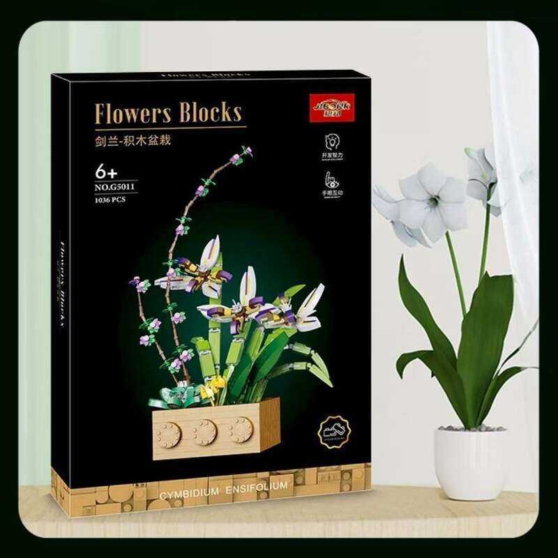 [LEGO] lắp ráp Bouquet Building Blocks, trang trí giáo viên, mô hình hạt khó khăn cho cô gái, hoa Gl