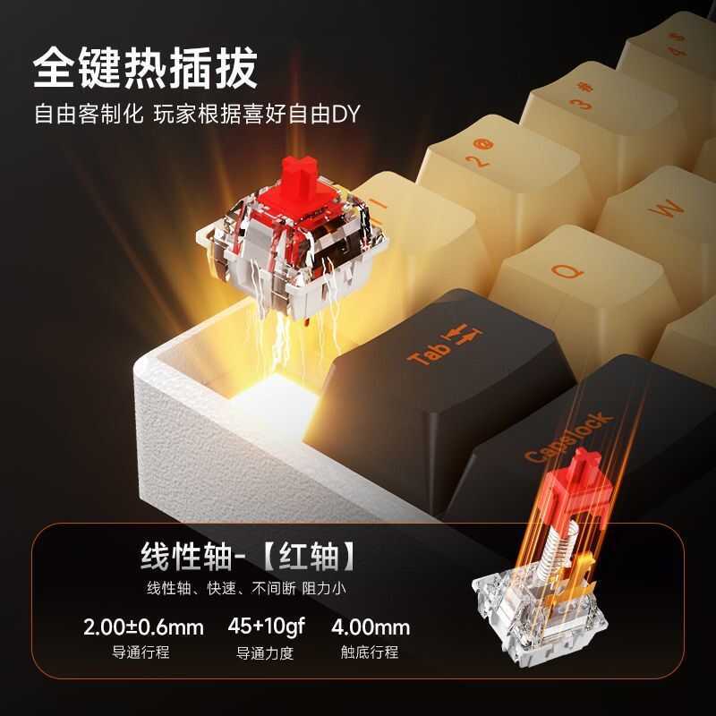 Bàn cơ Newmine K61 ba chế độ, bàn phím chơi game thể thay nóng, phù hợp cho e-sports sử dụng văn phò