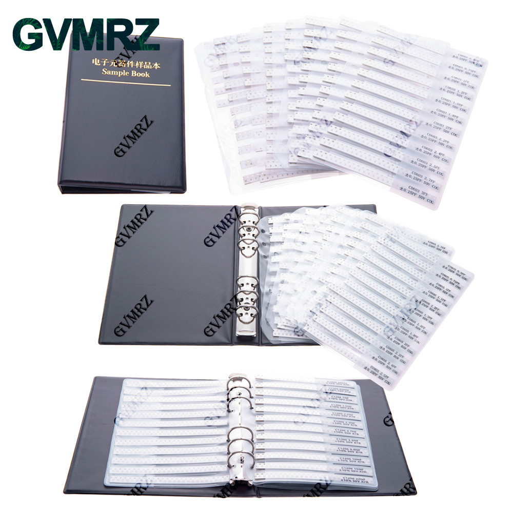 Bộ Tụ Điện SMD Tụ Điện Mẫu Sách 0201 0402 0603 0805 1206 Bộ Phân Loại DIY