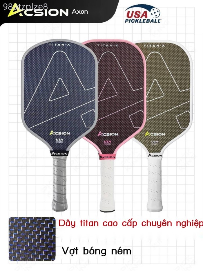 (Date mới) Vợt bóng chuyền Acsion Titan Professional Pickleball Paddle Titanium Carbon Fiber T700,