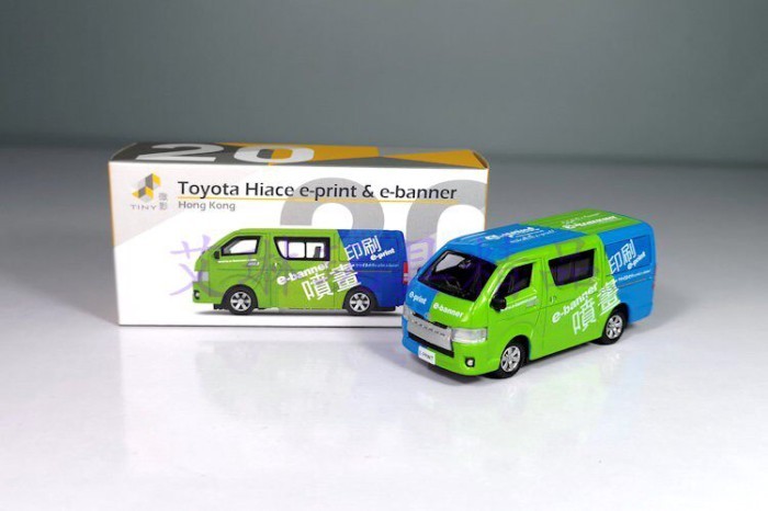 Mô hình in chữ điện tử Tiny Micro Shadow 1: 64 20 Toyota Hiace Toyota Hiace