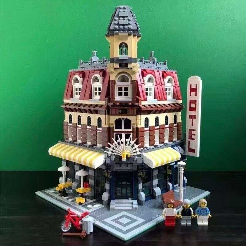 [LEGO] City Street View Series Corner Cafe 10182, đồ chơi xếp hình giáo dục cho trẻ em Tương thích v