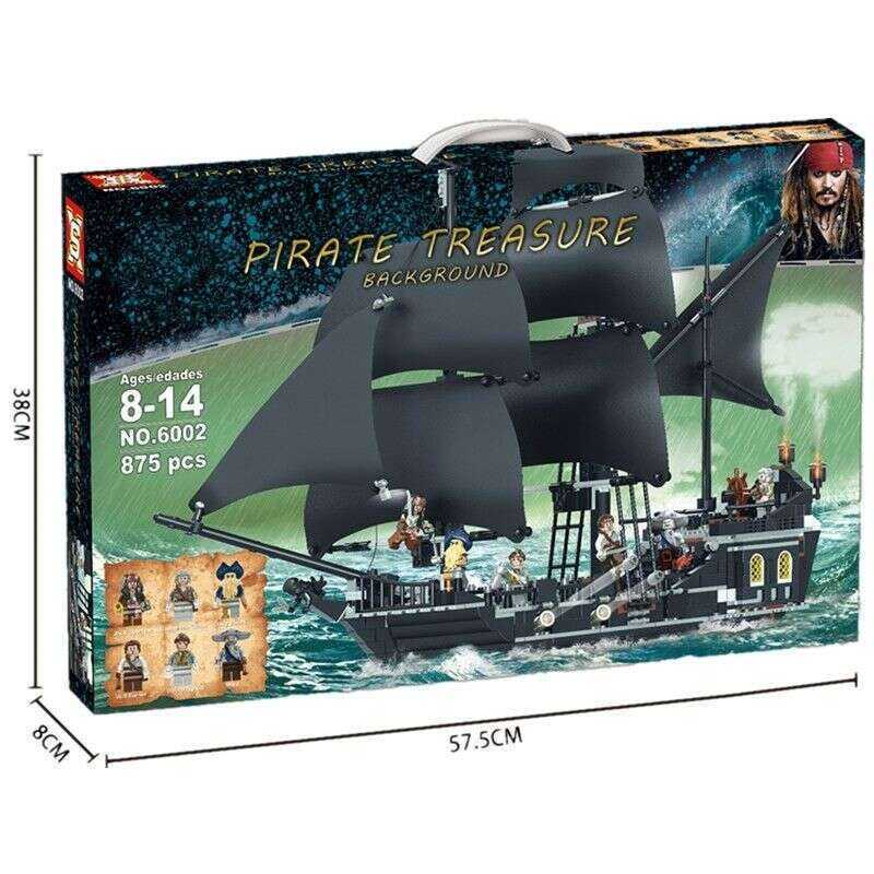 [LEGO] Đồ chơi giáo dục lắp ráp tương Pirates of the Caribbean Ship Series Black Pearl Queen Anne Re