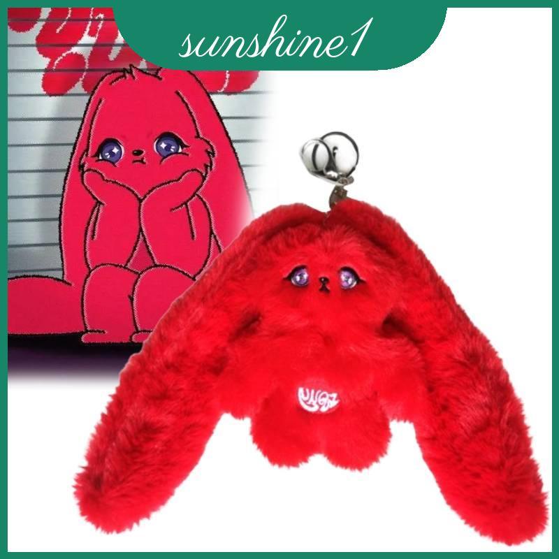 Red Bunny Sang Trọng Móc Khóa Gigi Coffee Shop Phong Cách Lông Ngắn Búp Bê Đáng Yêu Với Pp Cotton Fi
