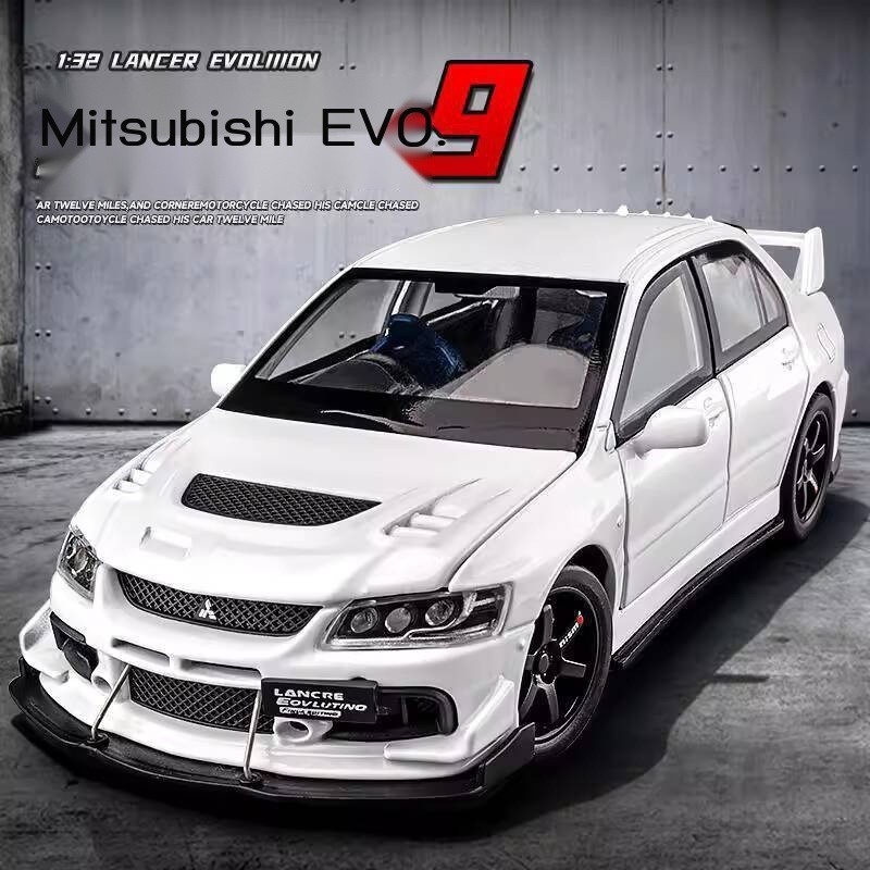 [VIP] Mô hợp kim Mitsubishi EVO phỏng JDM Wing God, trang trí mô hình thể thao, đồ chơi xe đua cho