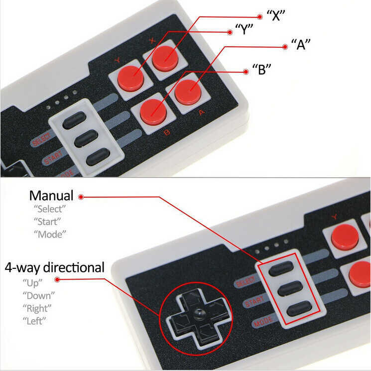 Tay cầm chơi game không dây NES mini nes Tay cầm không dây snes trò chơi cổ điển Hàng có sẵn Mẫu riê