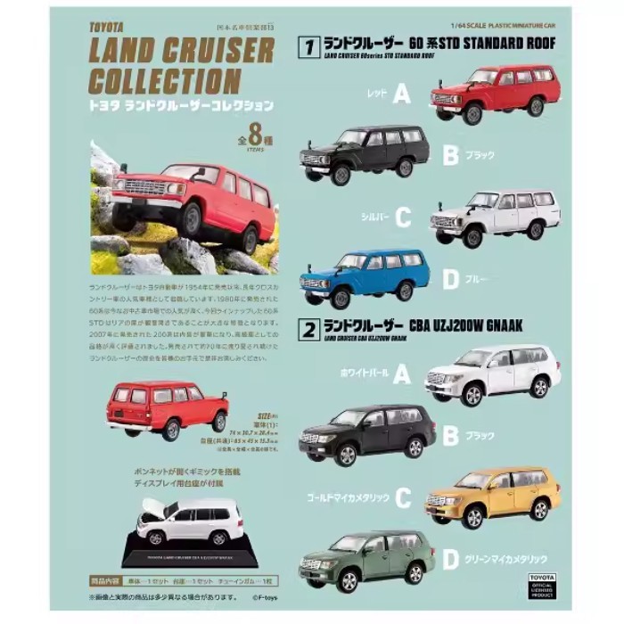 Hàng sẵn có F-TOYS 1 / 64 Câu lạc bộ ô tô nổi tiếng Nhật Bản 13 Toyota Land Cruiser Land Cruiser