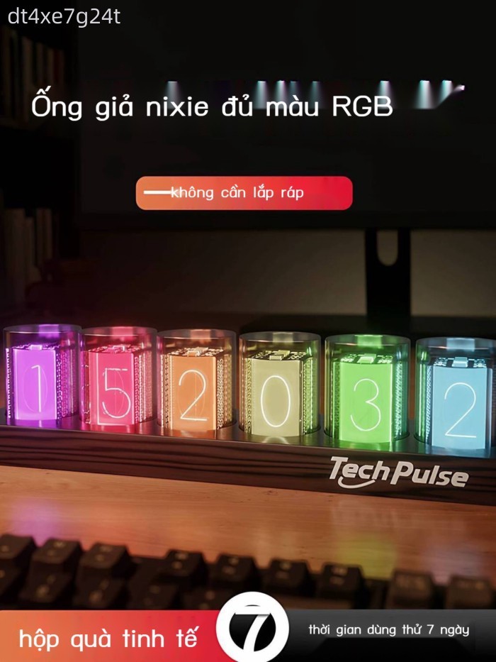 [SALE SỐC]  Bộ dụng cụ sáng tạo kỹ thuật số DIY làm đồng hồ ống Nixie giả với đèn LED, thích hợp ch