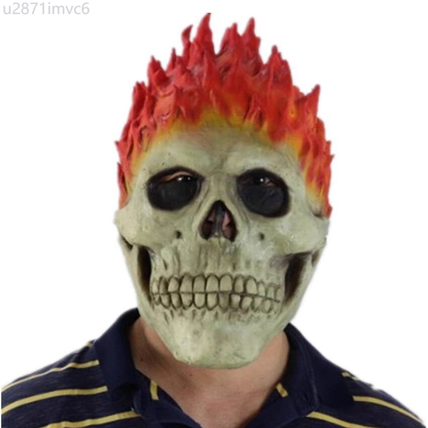 (Mới về) Mặt Rider, mặt nạ latex đầu lâu Ghost Rider
