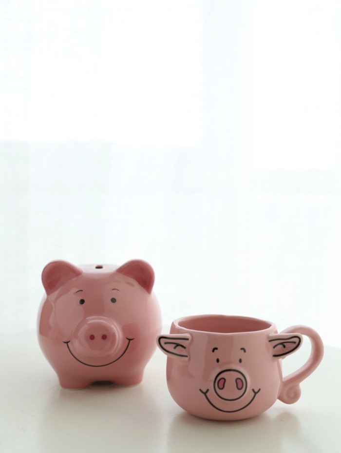 Masha Pig Sao Hồng Pessi Pig Gốm Piggy Bank Đồ Trang Trí