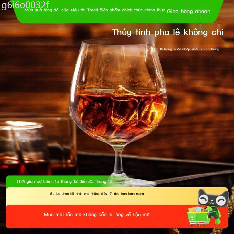 [HOT 2025] Ly thủy tinh pha lê nhập khẩu Lucaris, whisky, brandy, rượu mạnh, ly goblet 6