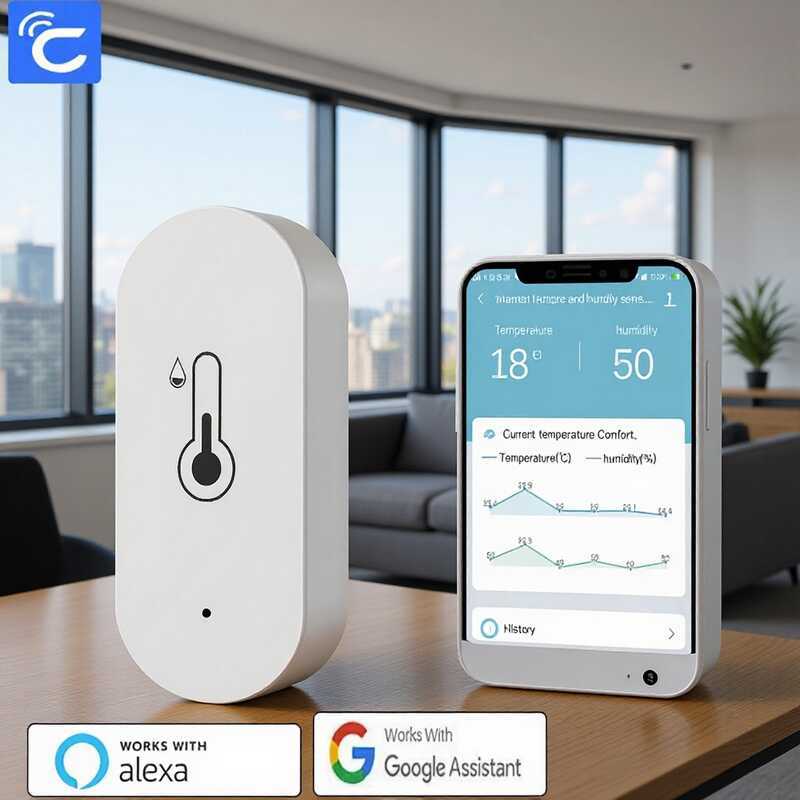 Nhiệt kế Cozylife Đo nhiệt độ cảm biến Mini thông minh trong nhà