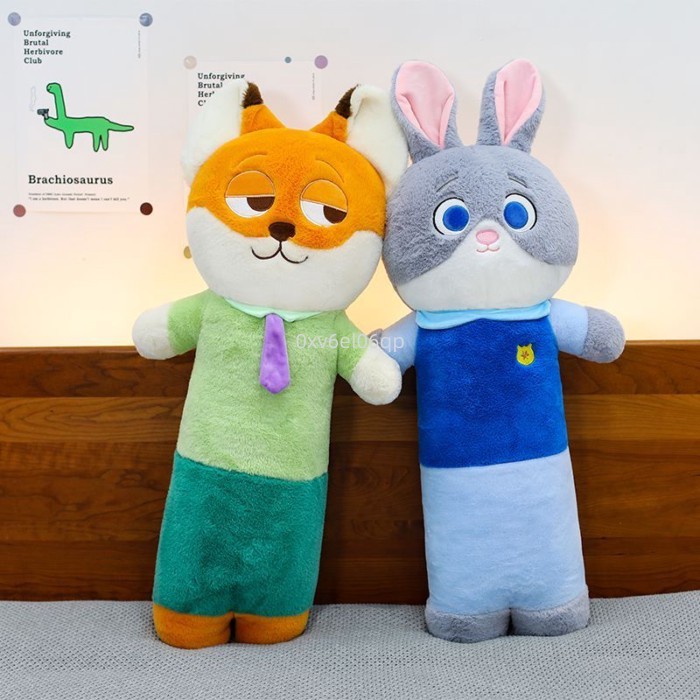 Zootopia Rabbit Đồ chơi sang trọng Gối dài Gối Judy Fox Nick Doll