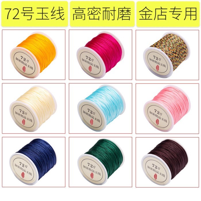 Mã hóa số 72 Ngọc Sợi Dây Bện Vòng Tay Sợi Đỏ Dây Ren Đính Hạt Chủ Đề Tự Làm Tay Bện Dây Phụ Kiện