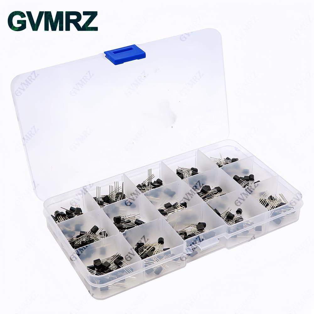 Bộ 300 Bộ 15Values TO-92 Transistor Các Loại (2N222 / S8050 / 2N3904, v.v.) cho Dự Án Điện Tử Arduin