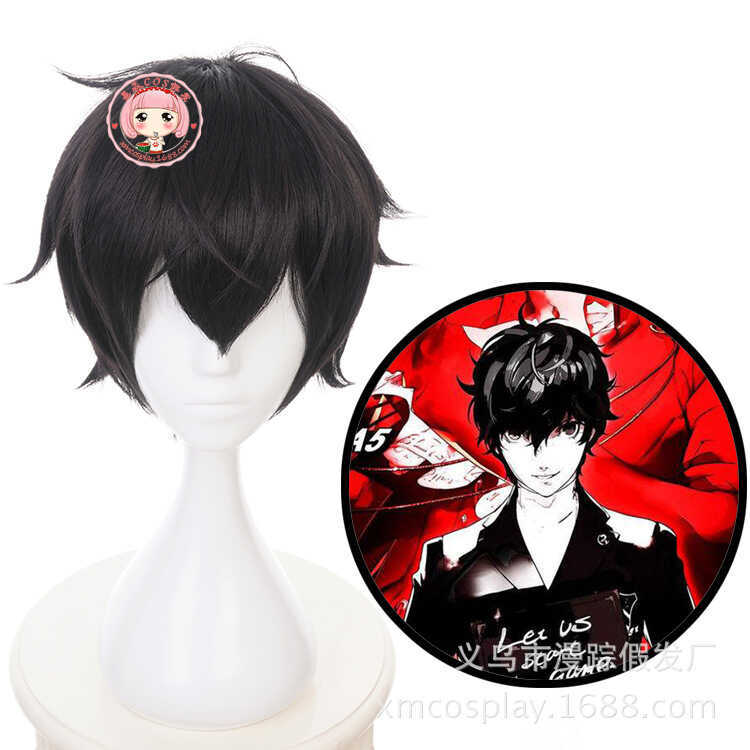Tóc giả cosplay dành cho nhân vật anime như Kirito,Persona 5,Potter và Amamiya Sen