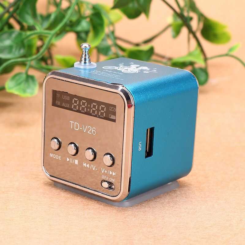 Loa Card TD-V26 Radio U Disk Di Động Mini Stereo Walkman mp3 Loa Siêu Trầm Điện Thoại Di Động