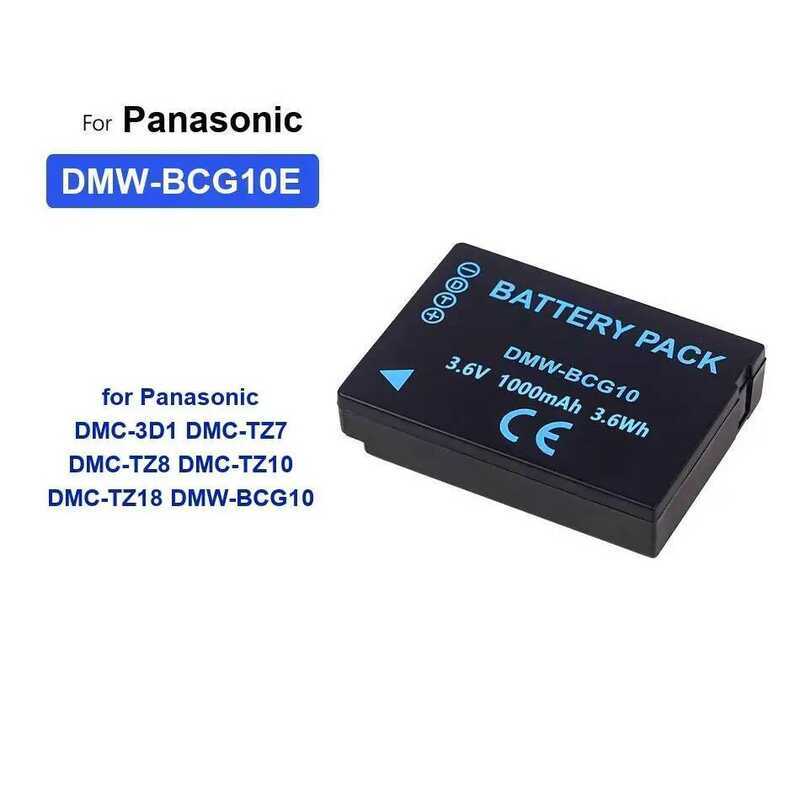 Dmw-BCG10E Dành Cho Panasonic Dmc-3D1 Dmc-TZ7 Dmc-TZ8 Dmc-TZ10 Dmc-TZ18 Dmw-BCG10 Camera bty 1000mAh
