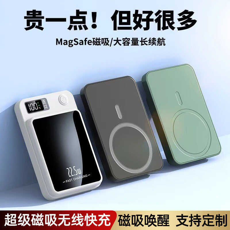 Sạc dự phòng không dây Magsafe mỏng, siêu tốc, dung lượng 20000mAh, có in ấn, bán sỉ.