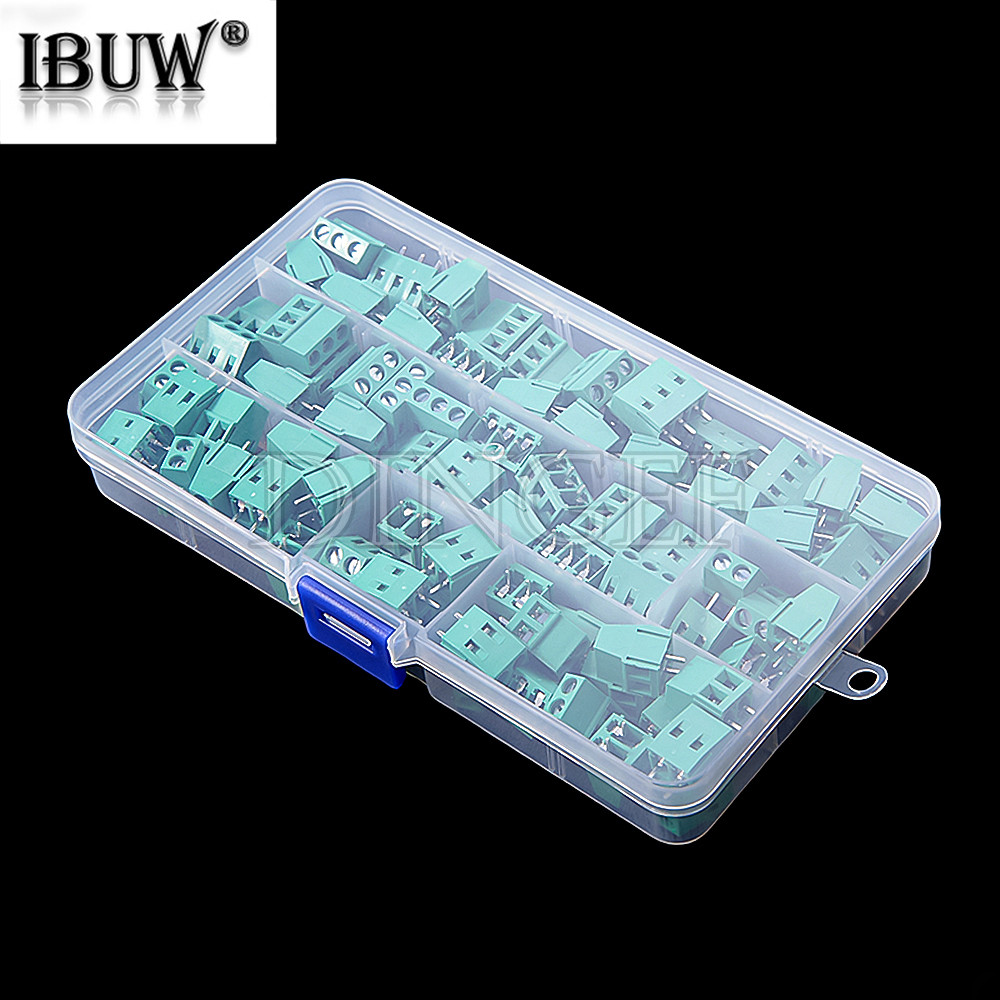 80 Chiếc Vít PCB KF128-2 KF128-3 Đầu Nối Khối Đầu Cuối KF128 Pitch 5.0MM 2P 3P Hộp Đựng