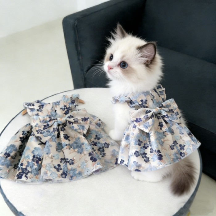 Đầm hoa mèo Golden Gradient Muppet Trang phục mùa hè